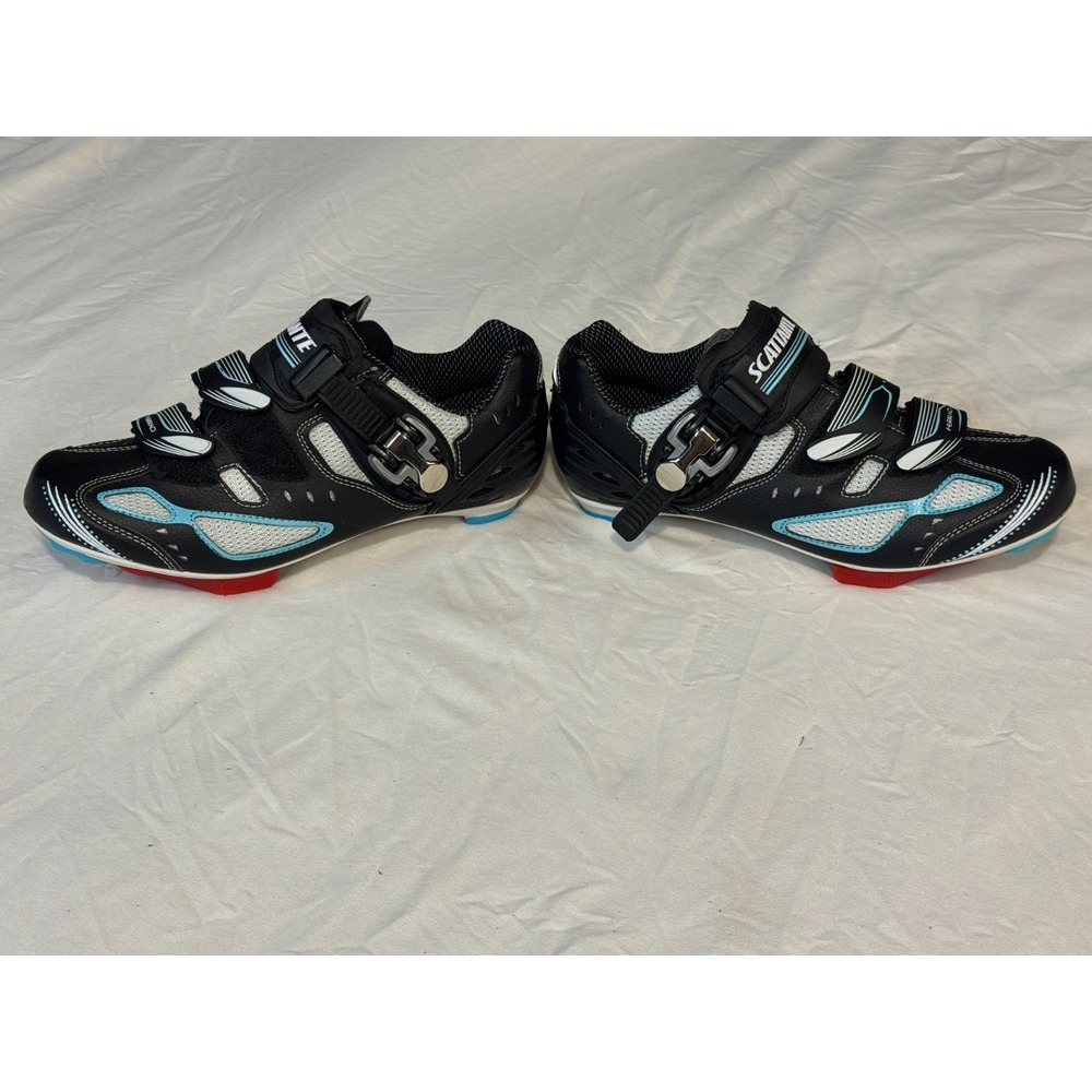 Scattante Ferraci Cycling Shoes Women's Size 7 US 38 EUR Black Adjustable Biking - Picture 4 of 7